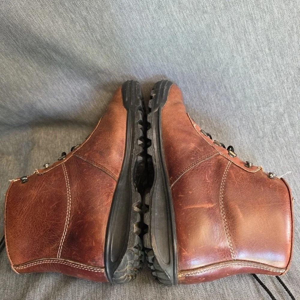 Elk Woods Boots Brown Leather Men's‎ 8.5 D Lace Up Hiking Gorpcore Outdoors Lite